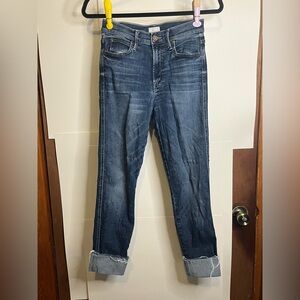 MOTHER Women’s Size 26 Pony Boy Ankle Fray Jeans in Bake Sale Brawl